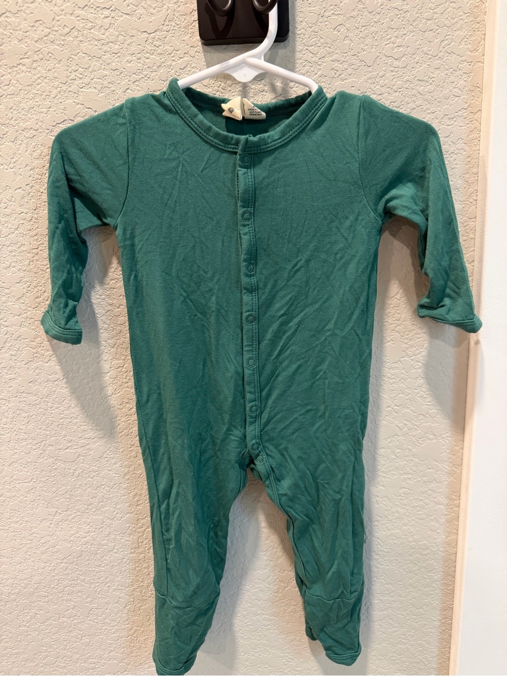 Kyte BABY Teal Snap-Front Footed One-Piece